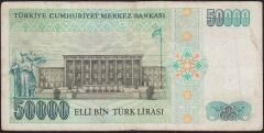 7.Emisyon 1.Tertip 50000 Lira B21 461279 Çok Temiz