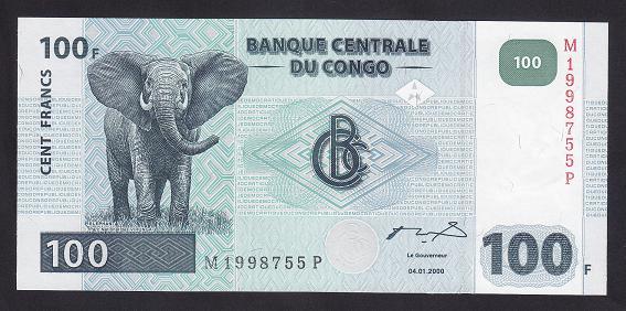 KONGO 100 FRANK 2000 ÇİL