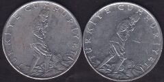 1977 Yılı 2.5 Lira (Ters Düz Takım)