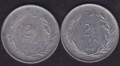 1978 Yılı 2.5 Lira (Ters Düz Takım)