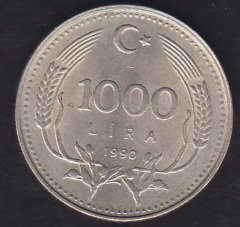1990 Yılı 1000 Lira Çevremizi Sevelim Koruyalım