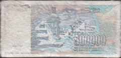 YUGOSLAVYA 500000 DİNAR 1993 KULLANILMIŞ DESTE (100 ADET)