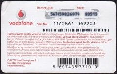 Vodafone Hazır Kart 100 Kontör