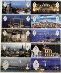 008 Numara Türkiyenin Şehirleri 10 Farklı Fantazi Para Seti Güzel Numara Çil (Maksimum Baskı 1000 Adettir)