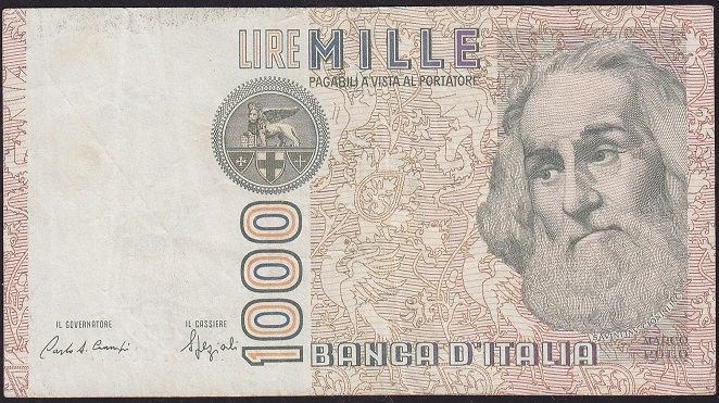 İtalya 1000 Lire 1982 Çok Temiz