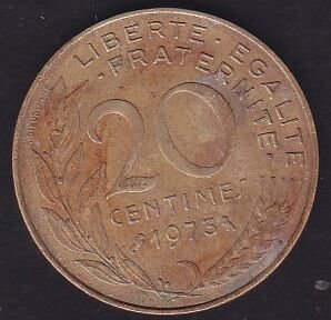 Fransa 20 Centimes 1973