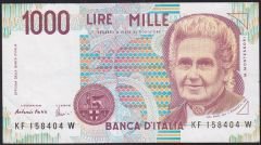 İtalya 1000 Lire 1990 Çok Temiz+