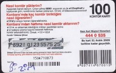 Turkcell Hazır Kart 100 Kontör 2009