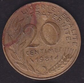Fransa 20 Centimes 1981