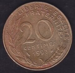 Fransa 20 Centimes 1993