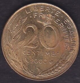 Fransa 20 Centimes 2000