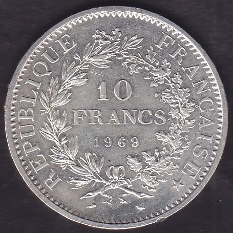 Fransa 10 Frank 1969 Gümüş ( 25 Gram )