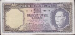 5.Emisyon 4.Tertip 500 Lira S18 025255 Çok Temiz