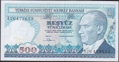 7.Emisyon 1.Tertip 500 Lira A26 473633 Çilaltı