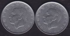 1969 Yılı 1 Lira (Ters Düz Takım)