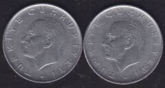 1970 Yılı1 Lira (Ters Düz Takım)