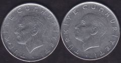 1977 Yılı 1 Lira (Ters Düz Takım)