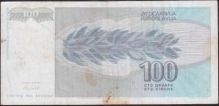 Yugoslavya 100 Dinar 1992 Çok Temiz +