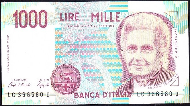 İtalya 1000 Lire 1990 Çok Çok Temiz