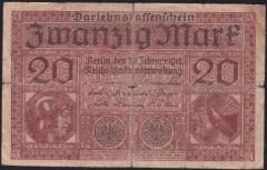 Almanya 20 Mark 1918 Temiz