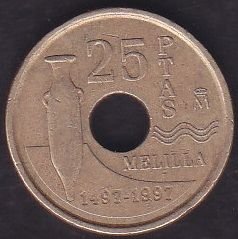 İspanya 25 Pesetas 1997