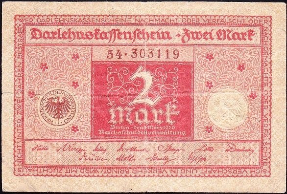 Almanya 2 Mark 1920 Çok Temiz ( R65b )
