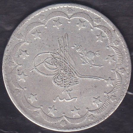 1293 / 3 Abdulhamid 20 Kuruş Gümüş