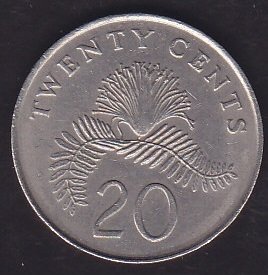 Singapur 20 Cent 1986