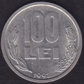 Romanya 100 Lei 1992