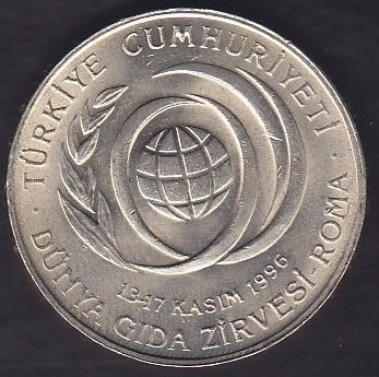 1996 Yılı 50000 Lira Dünya Gıda Zirvesi Çilaltı Çil