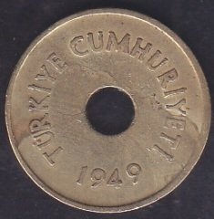 1949 Yılı 2.5 Kuruş Çok Temiz +