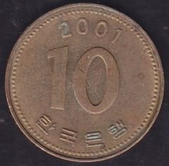 Güney Kore 10 Won 2001
