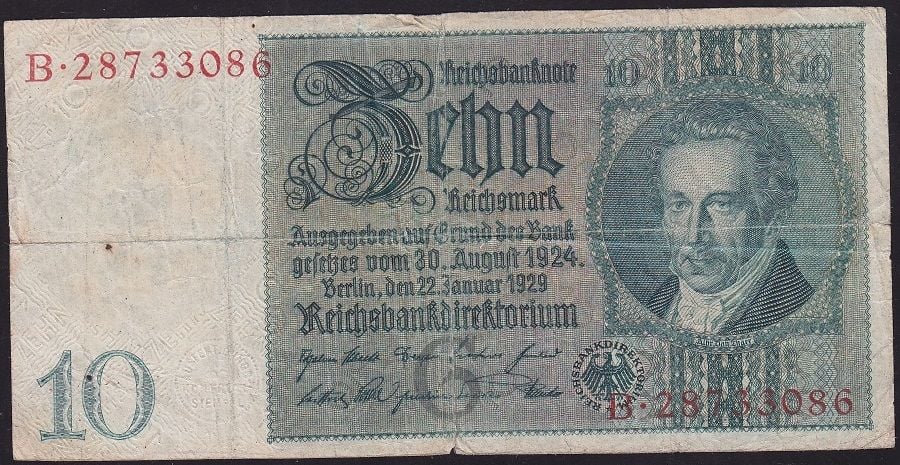 Almanya 10 Mark 1929 Temiz