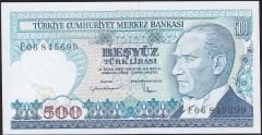 7.Emisyon 2.Tertip 500 Lira E06 845699 Çil