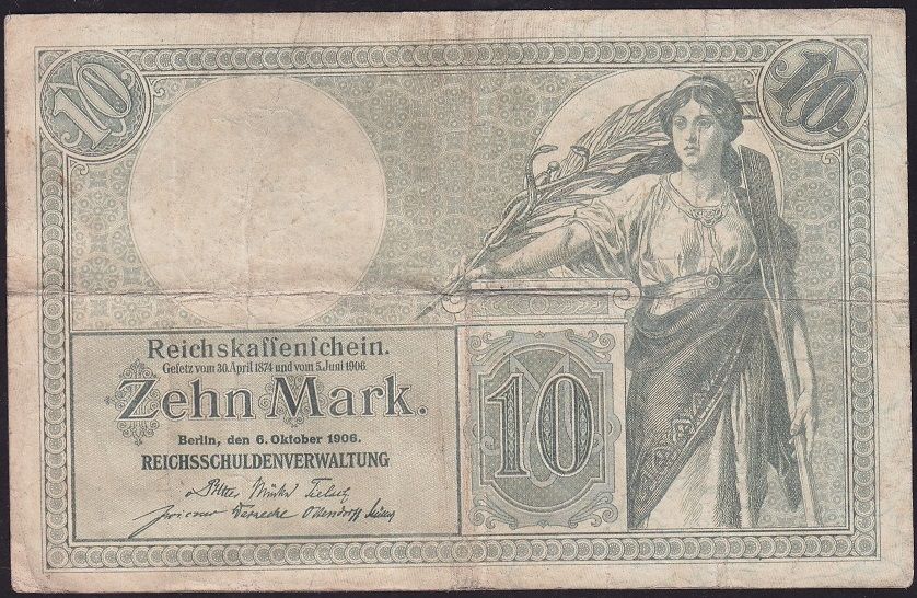Almanya 10 Mark 1906 Çok Temiz