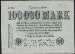 Almanya 100000 Mark 1923 Çok Temiz+