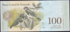 Venezuela 100.000 Bolivares 2017 Çil Pick100