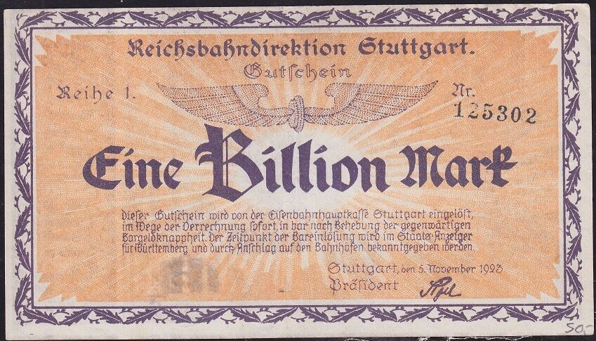 Almanya 1 Milyar Mark 1923 Ççt Çilaltı