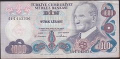 6.EMİSYON 1.TERTİP 1000 LİRA A14 443336 ÇOK TEMİZ