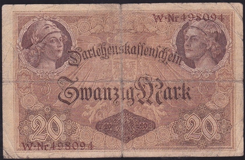 Almanya 20 Mark 1914 Temiz ( 6 Rakam )