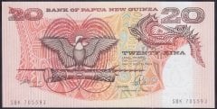 Papua New Guinea 20 Kına 1989 Çil Pick10a