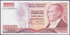 7.Emisyon 1.Tertip 20000 Lira E17 695053 Çilaltı Çil