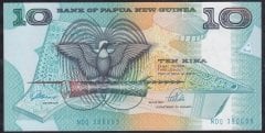 Papua New Guinea 10 Kına 1988 Çil Pick9b