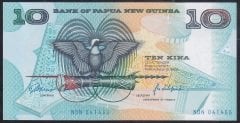 Papua New Guinea 10 Kına 1988 Çil Pick9a