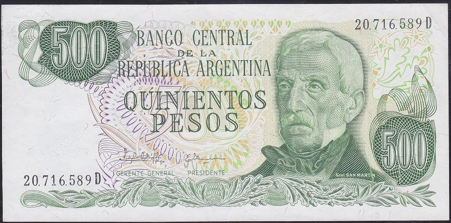 Arjantin 500 Pesos 1977 Çilaltı