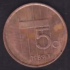 Hollanda 5 Cent 1989