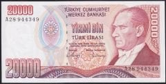 7.Emisyon 1.Tertip 20000 Lira A28 944349 Çilaltı