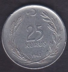 1961 YILI 25 KURUŞ
