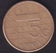 Hollanda 5 Gulden 1990