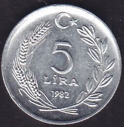1982 Yılı 5 Lira